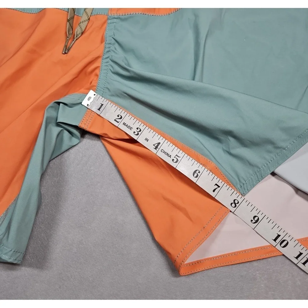 Howler Brothers Mens Orange Blue Color Block Board Shorts Size 38 NWT
